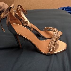 Silver Rhinestone Heel